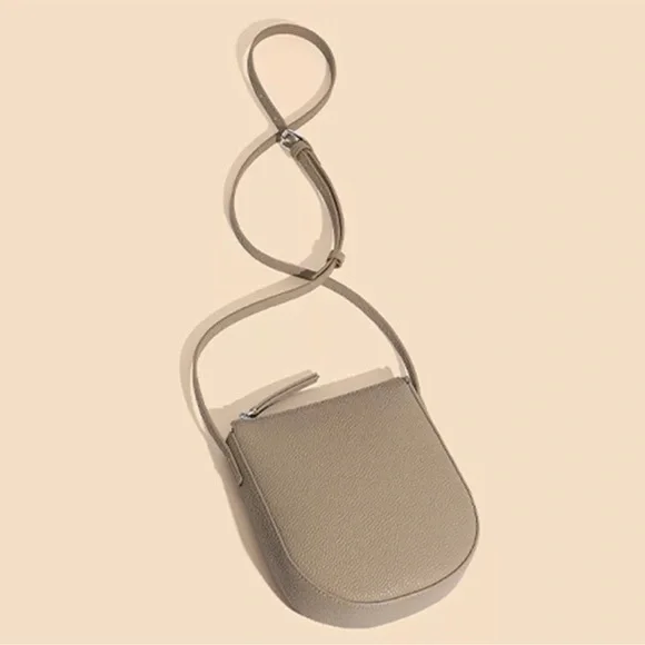 Leather Crossbody Bag Messenger Bag  Women Handbag Gray Brand New - Picture 6 of 13